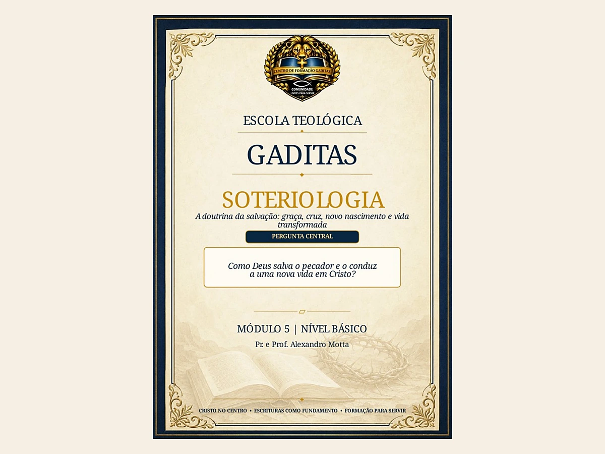 Capa de apostila oficial da Escola Teológica GADITAS